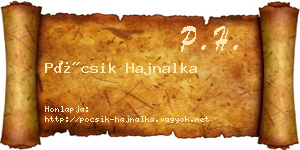 Pócsik Hajnalka névjegykártya