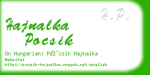 hajnalka pocsik business card